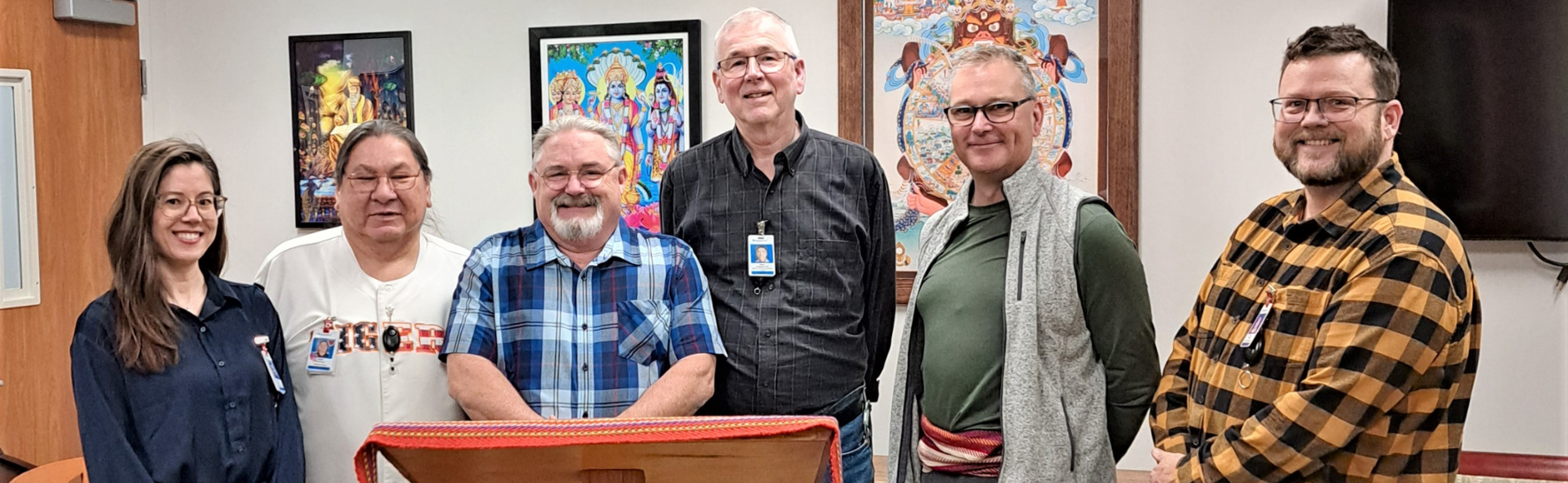 The spiritual care team with their Metis sashes