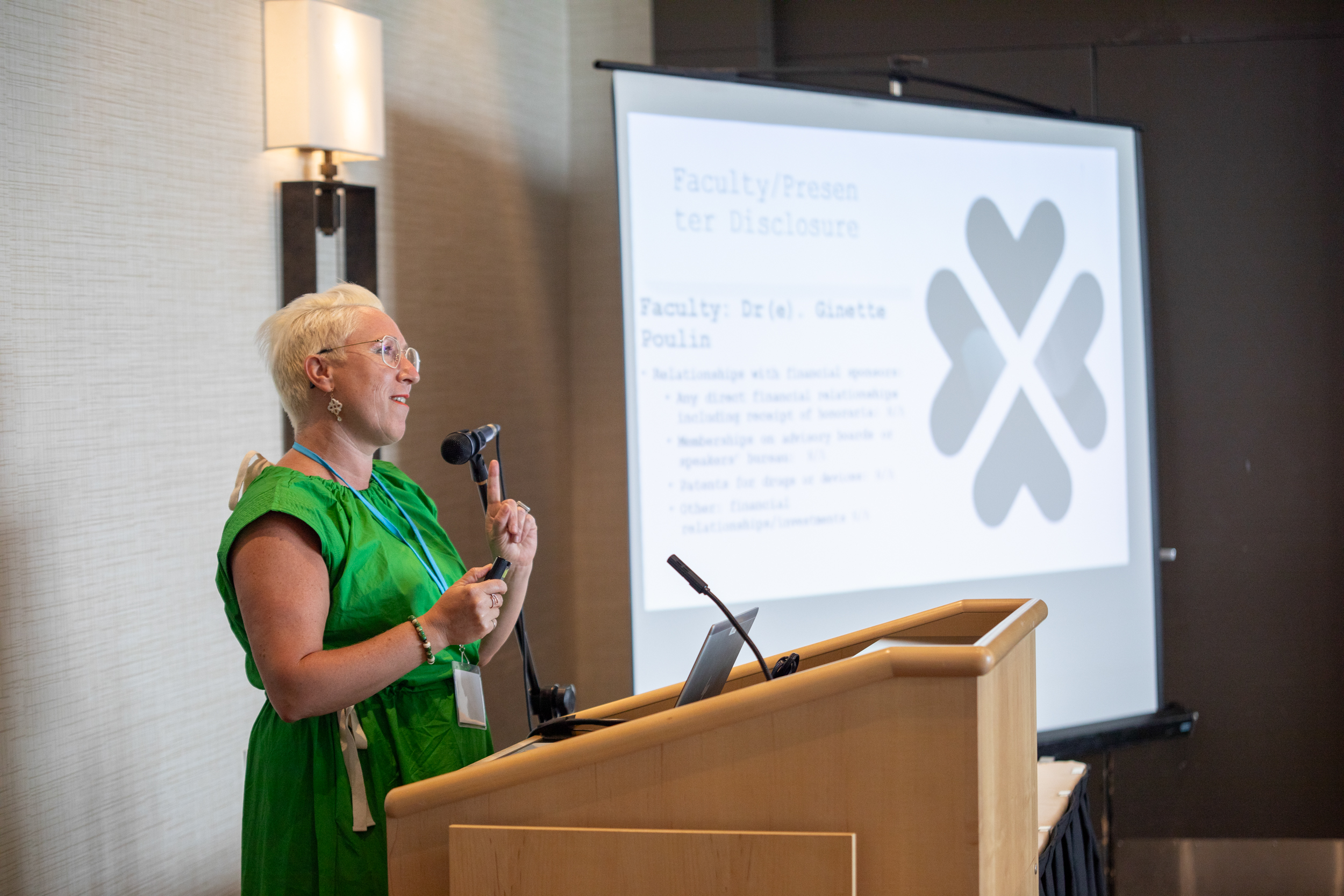Dr. Poulin making a presentation