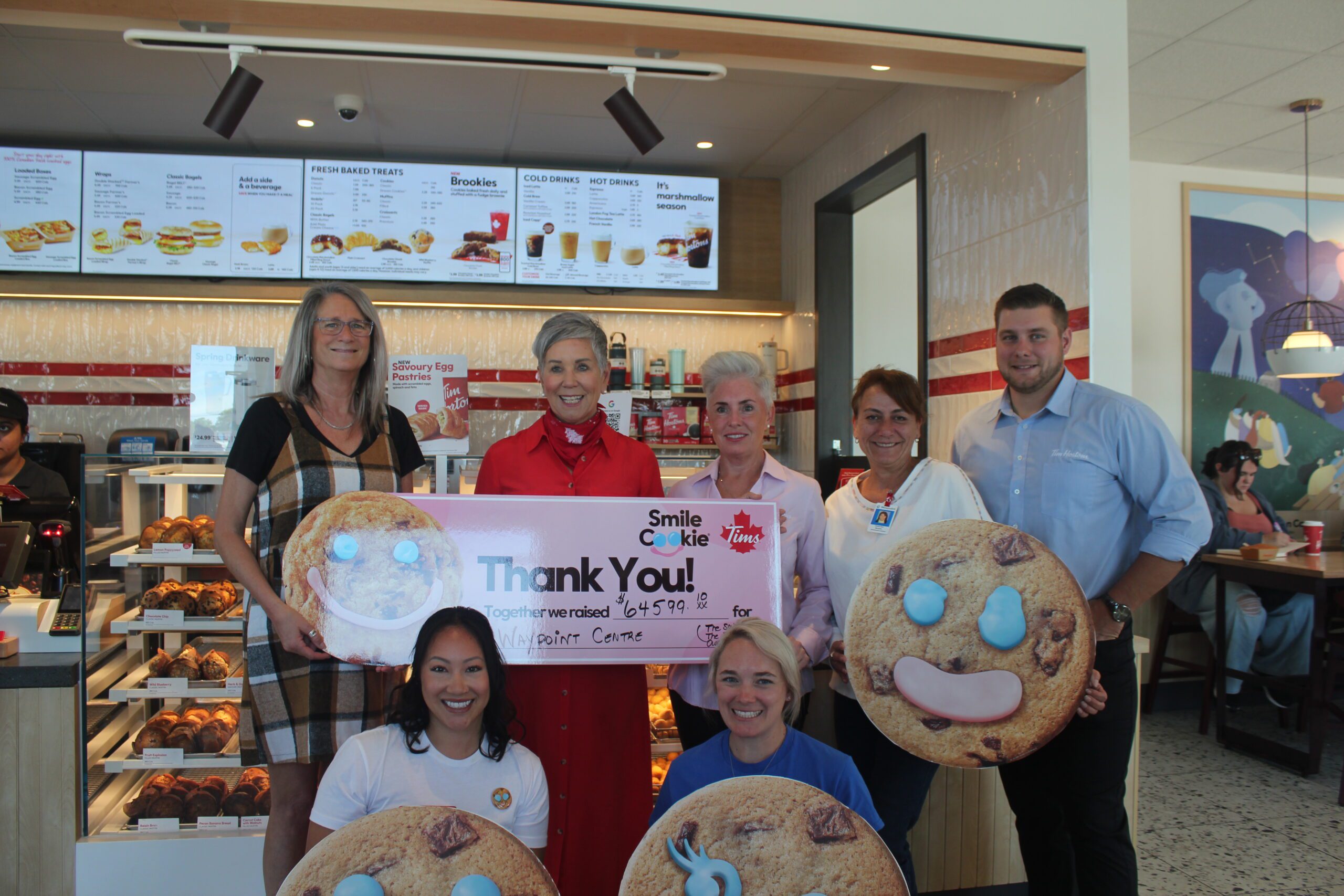 Cheque Presentation at Tim Hortons