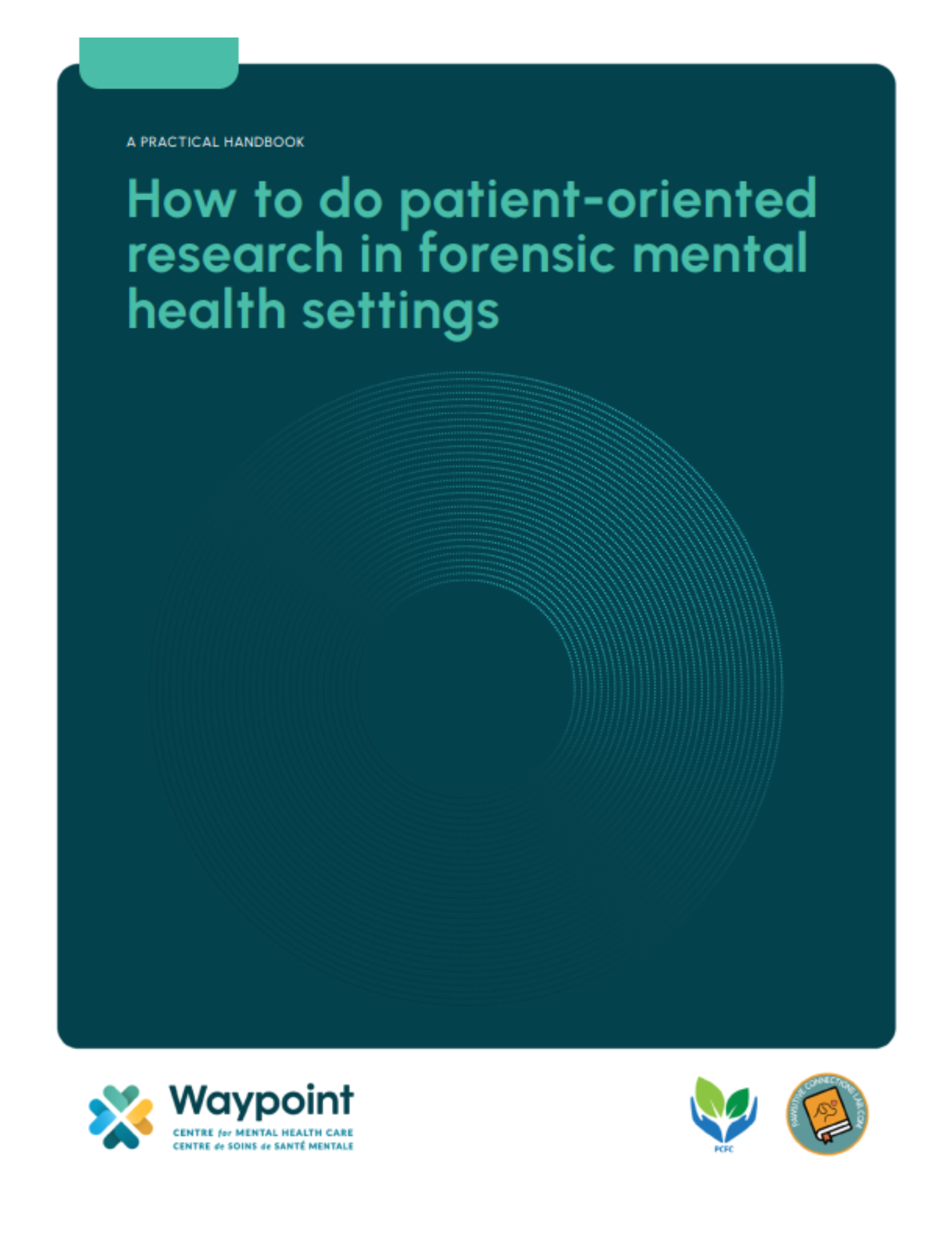 The cover page of the patient-oriented research handbook.