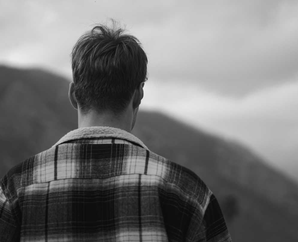 Man looking out at the landscape