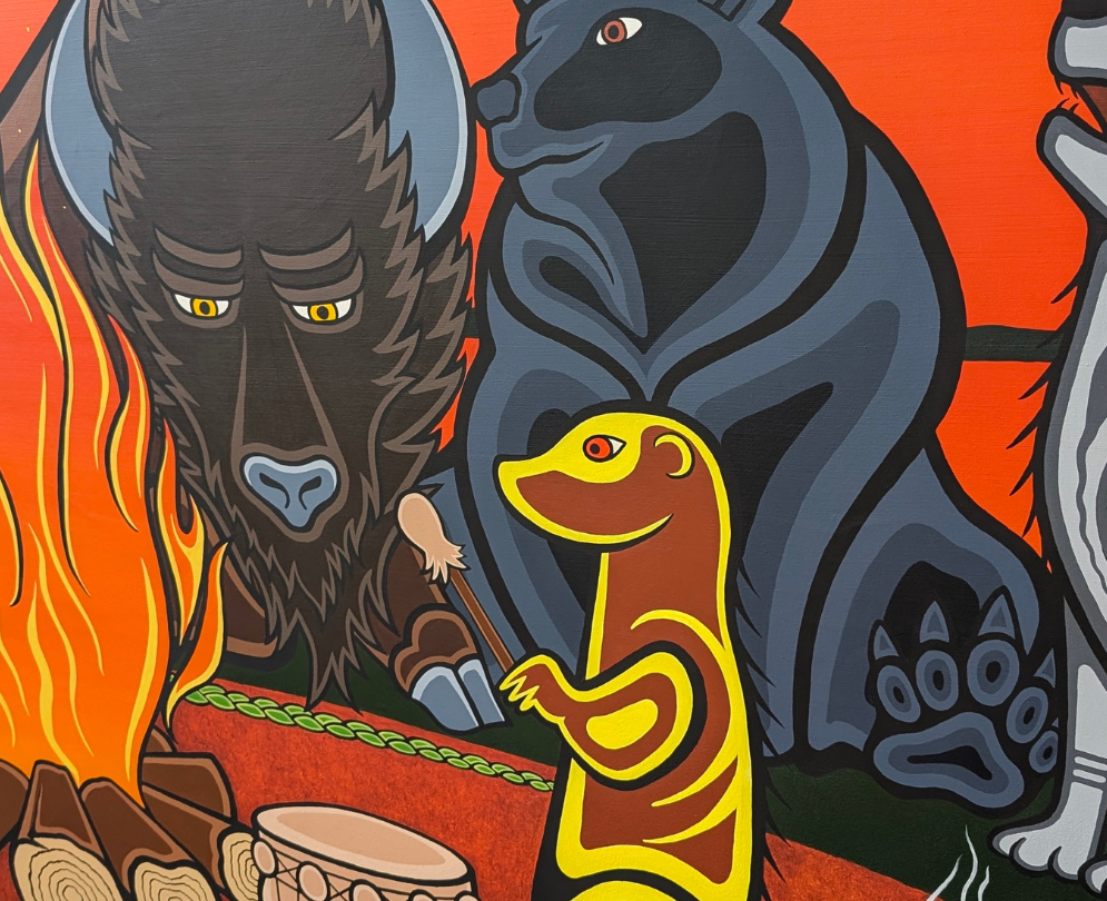 Close up of “Mno Ishkode”